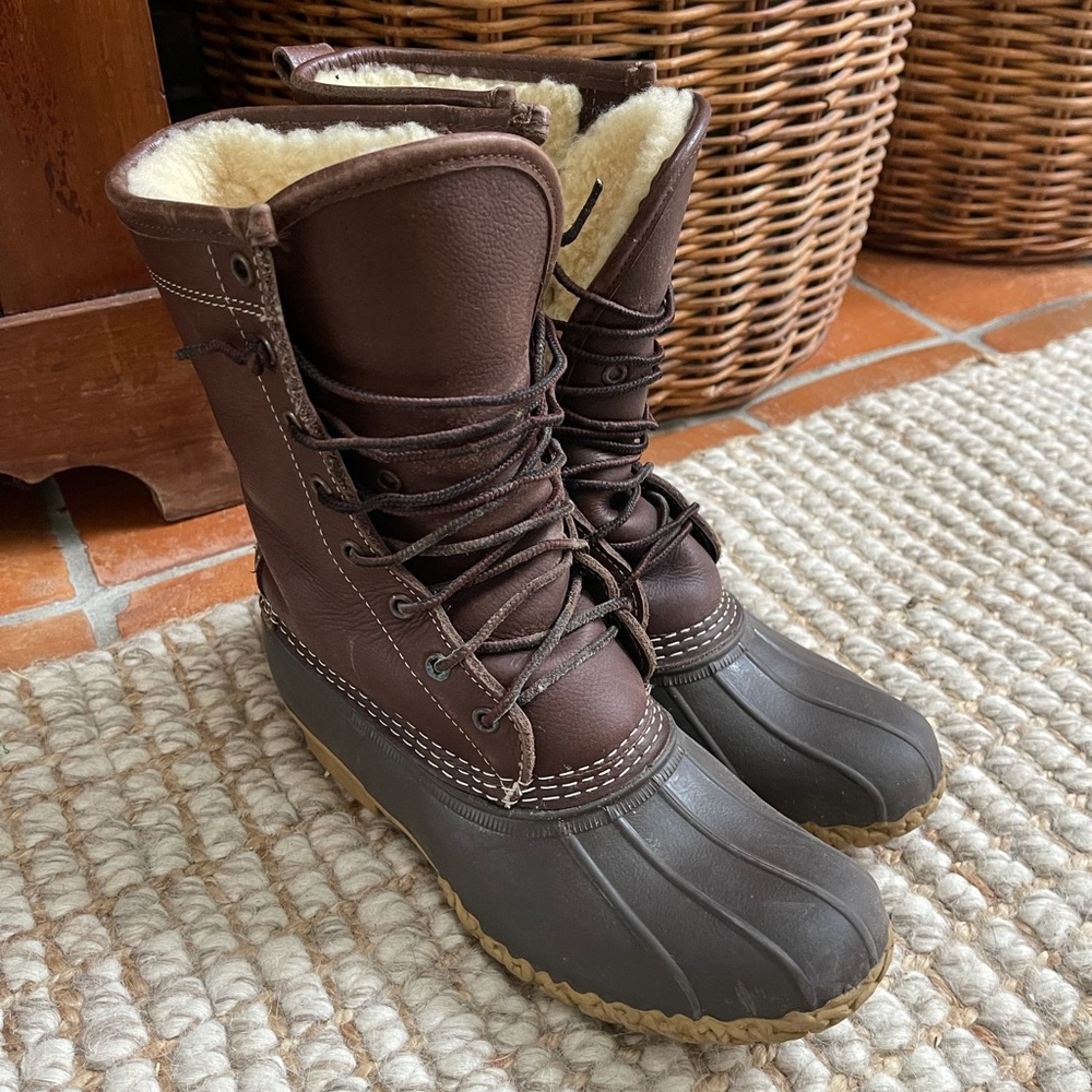 Women's Bean Boots, 10" Shearling-Lined